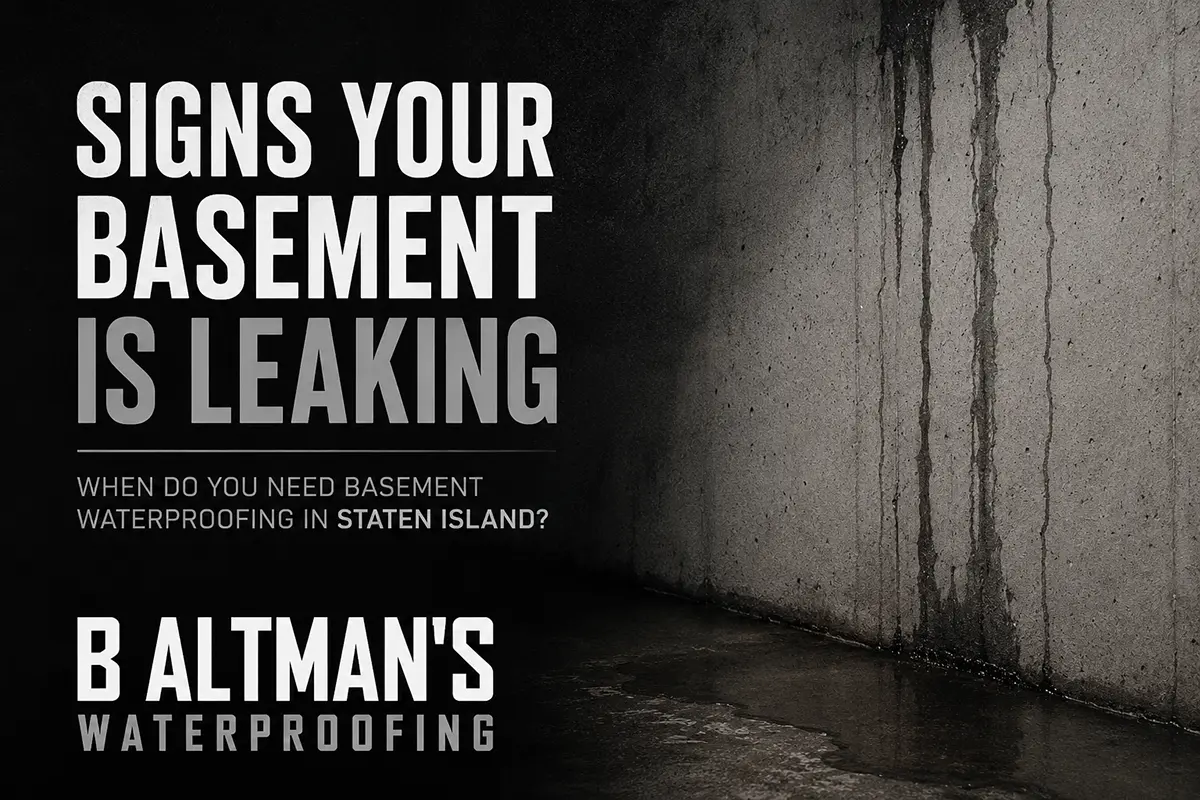 Basement waterproofing Staten Island